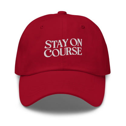 Stay On Course Quirky Fun Embroidered Golf Cap - Funny Golf Tee by Swing Epic