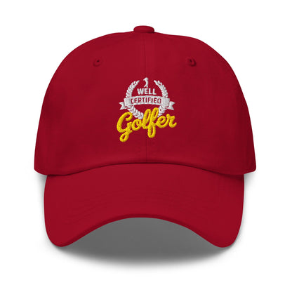 Well Certified Golfer Embroidered Golf Cap - Funny Golf Tee by Swing Epic