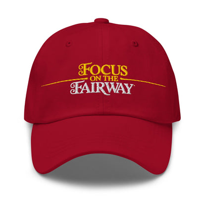 Focus on the Fairway Embroidered Golf Cap - Funny Golf Tee by Swing Epic