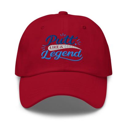 Putt Like A Legend Fun and Unique Embroidered Golf Cap - Funny Golf Tee by Swing Epic