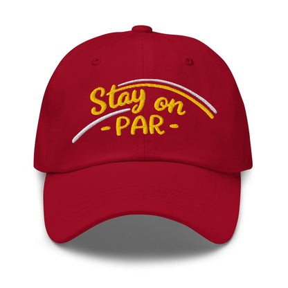 Stay on Par Embroidered Golf Cap - Funny Golf Tee by Swing Epic
