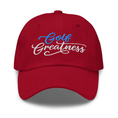 Golf Greatness Embroidered Golf Cap - Funny Golf Tee by Swing Epic