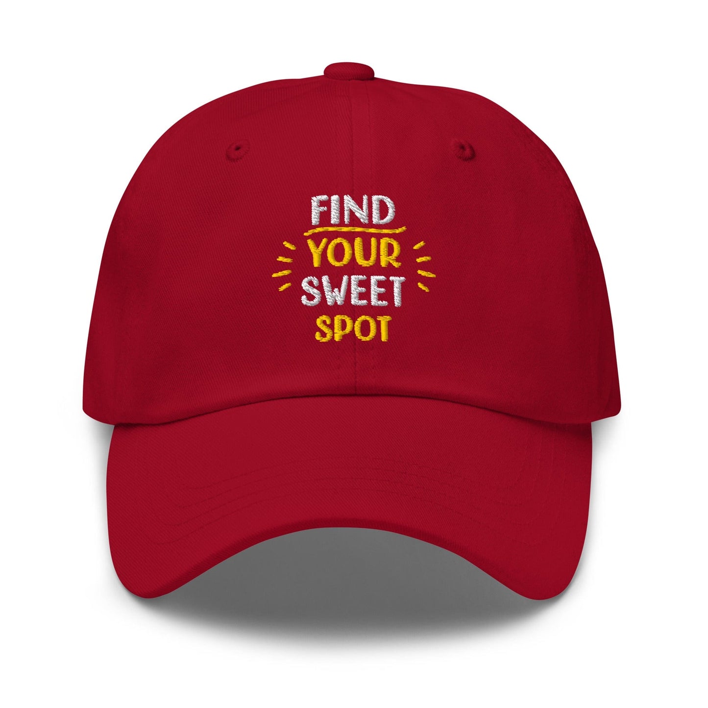 Find Your Sweet Spot Embroidered Golf Cap - Funny Golf Tee by Swing Epic