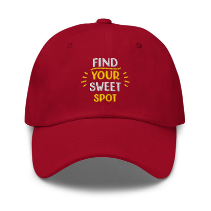Find Your Sweet Spot Embroidered Golf Cap - Funny Golf Tee by Swing Epic