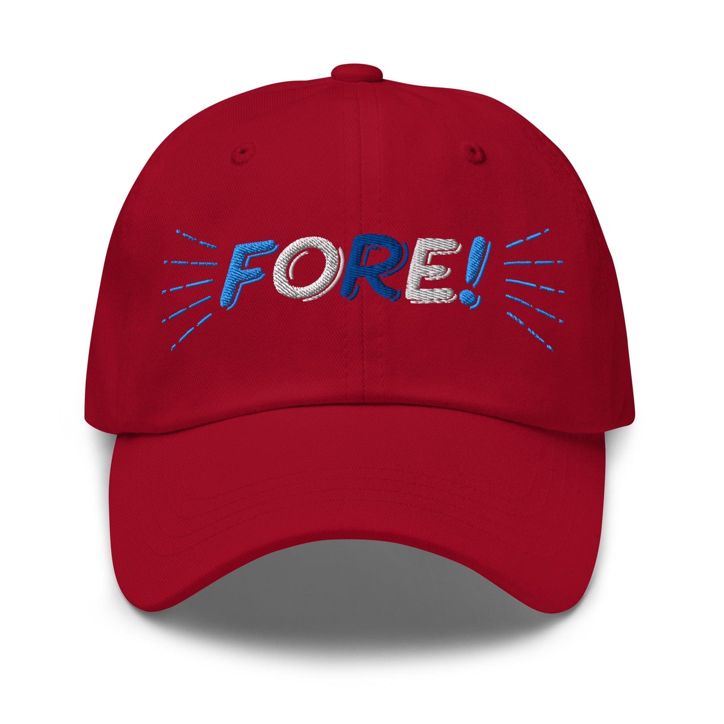 FORE! Quirky Embroidered Golf Cap - Funny Golf Tee by Swing Epic