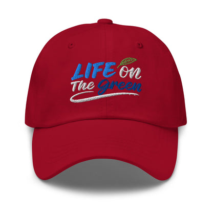 LIFE on The Green Embroidered Golf Cap - Funny Golf Tee by Swing Epic