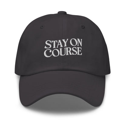 Stay On Course Quirky Fun Embroidered Golf Cap - Funny Golf Tee by Swing Epic