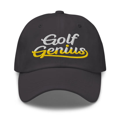 Golf Genius Quirky Fun Spirit Embroidered Golf Cap - Funny Golf Tee by Swing Epic