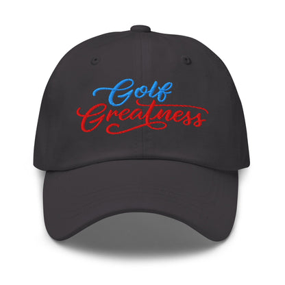 Golf Greatness Embroidered Golf Cap - Funny Golf Tee by Swing Epic