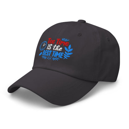 Tee Time is the Best Time Embroidered Golf Cap - Funny Golf Tee by Swing Epic