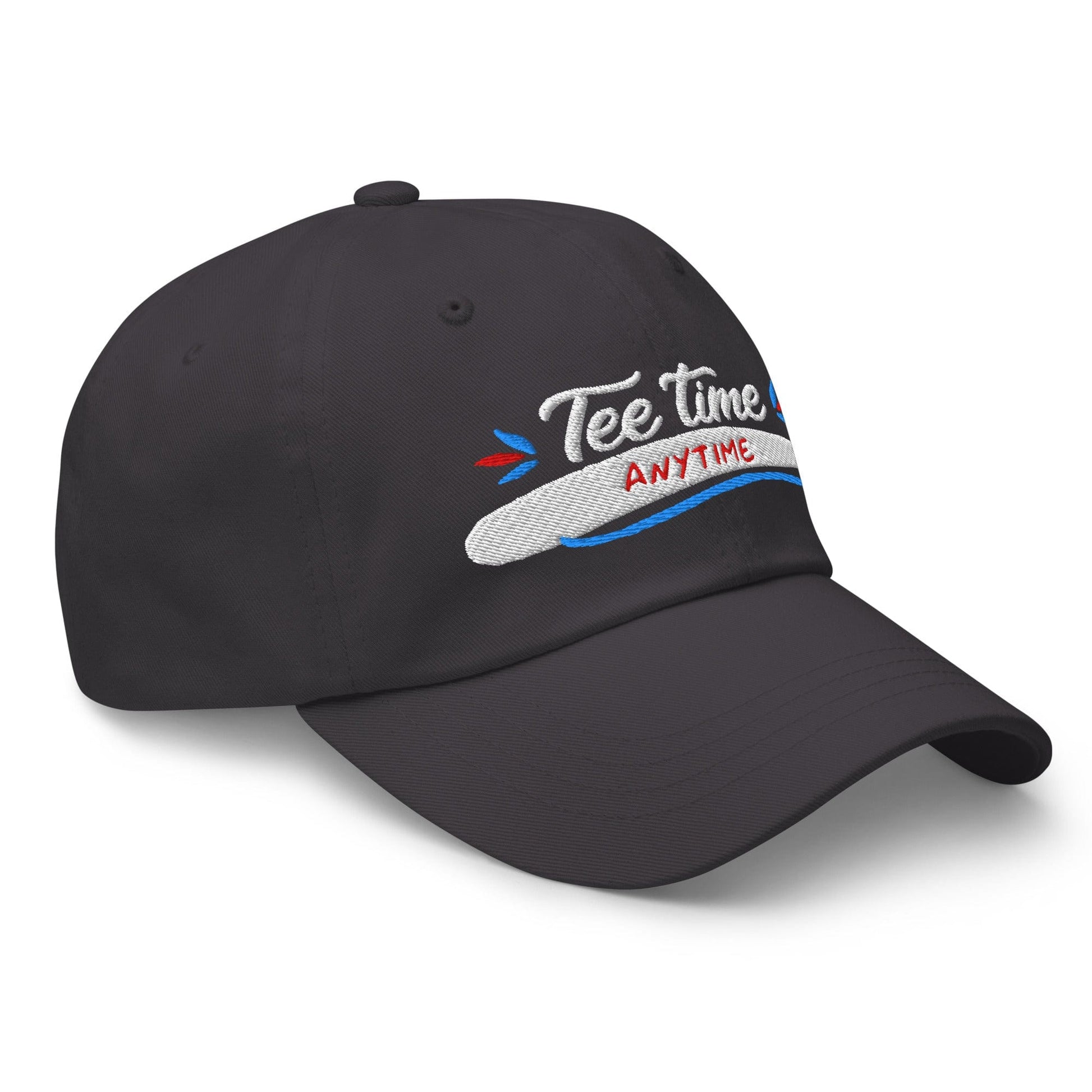 Tee Time Anytime Fun Embroidered Golf Cap - Funny Golf Tee by Swing Epic