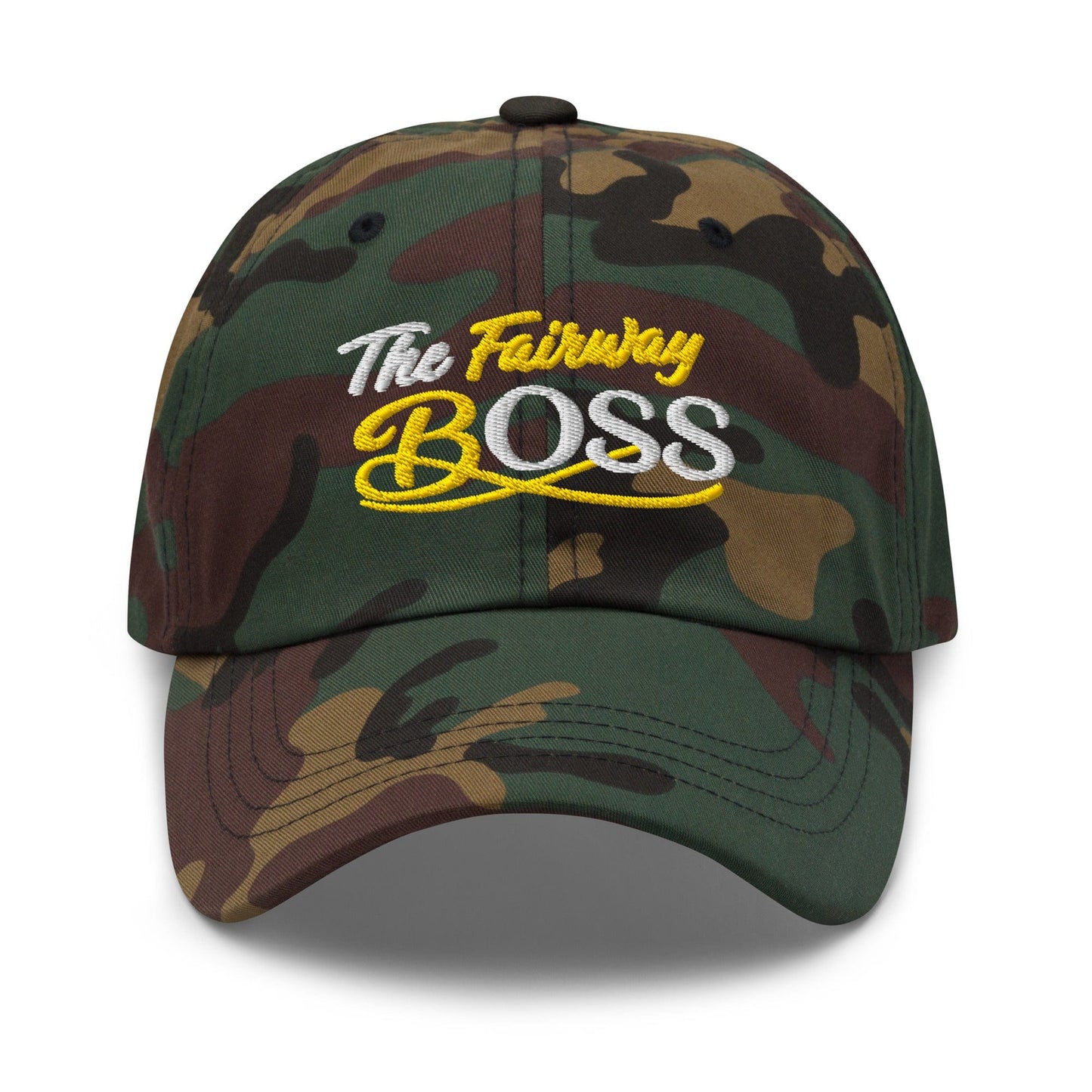 The Fairway Boss Sparkling Glitter Print Embroidered Golf Cap - Funny Golf Tee by Swing Epic