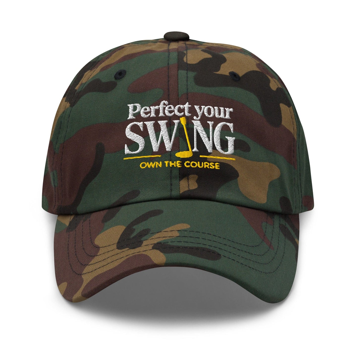 Perfect Your Swing Own the Course Embroidered Golf Cap - Funny Golf Tee by Swing Epic