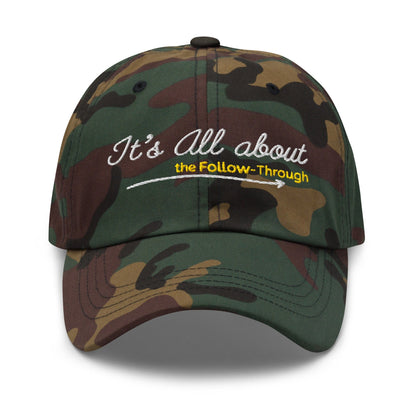 It's All About the Follow-Through Embroidered Golf Cap - Funny Golf Tee by Swing Epic