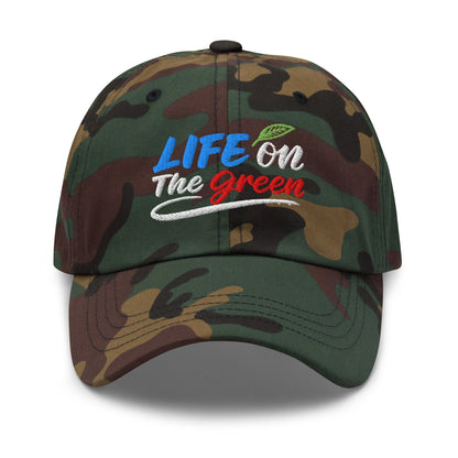LIFE on The Green Embroidered Golf Cap - Funny Golf Tee by Swing Epic