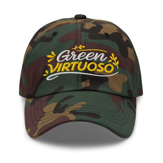 Green Virtuoso Masterpiece Design Embroidered Golf Cap - Funny Golf Tee by Swing Epic
