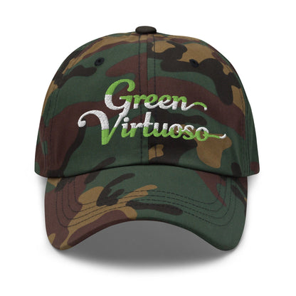 Green Virtuoso Engaging Fun Spirit Embroidered Golf Cap - Funny Golf Tee by Swing Epic