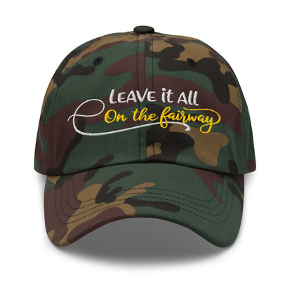 Leave it All on The Fairway Fun and Unique Embroidered Golf Cap - Funny Golf Tee by Swing Epic
