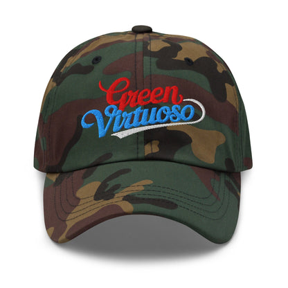 Green Virtuoso Embroidered Golf Cap - Funny Golf Tee by Swing Epic