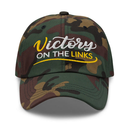 Victory on the Links Fun and Unique Embroidered Golf Cap - Funny Golf Tee by Swing Epic
