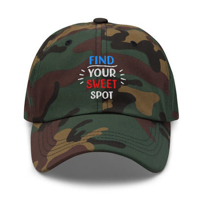 Find Your Sweet Spot Embroidered Golf Cap - Funny Golf Tee by Swing Epic