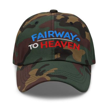 Fairway To Heaven Fun Spirit Embroidered Golf Cap - Funny Golf Tee by Swing Epic