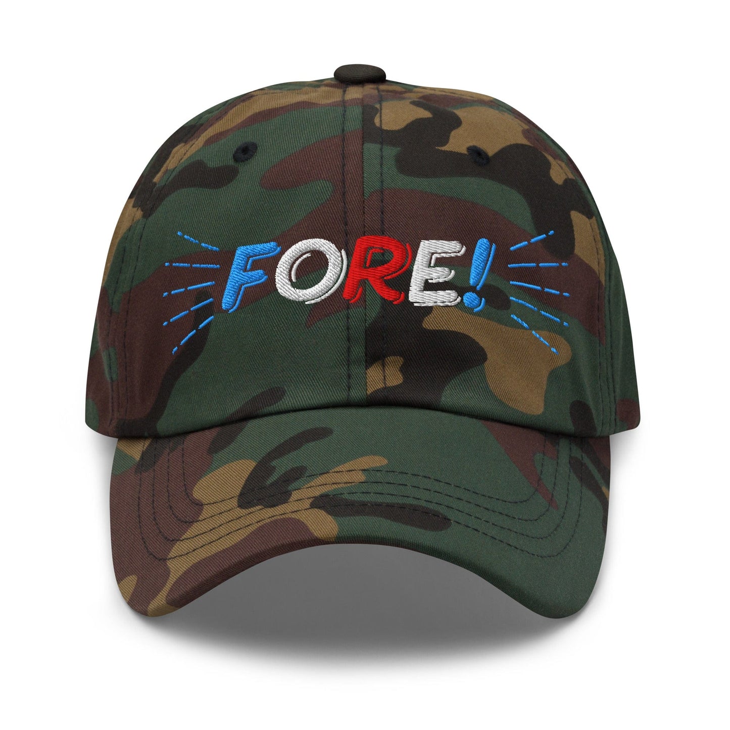 FORE! Quirky Embroidered Golf Cap - Funny Golf Tee by Swing Epic