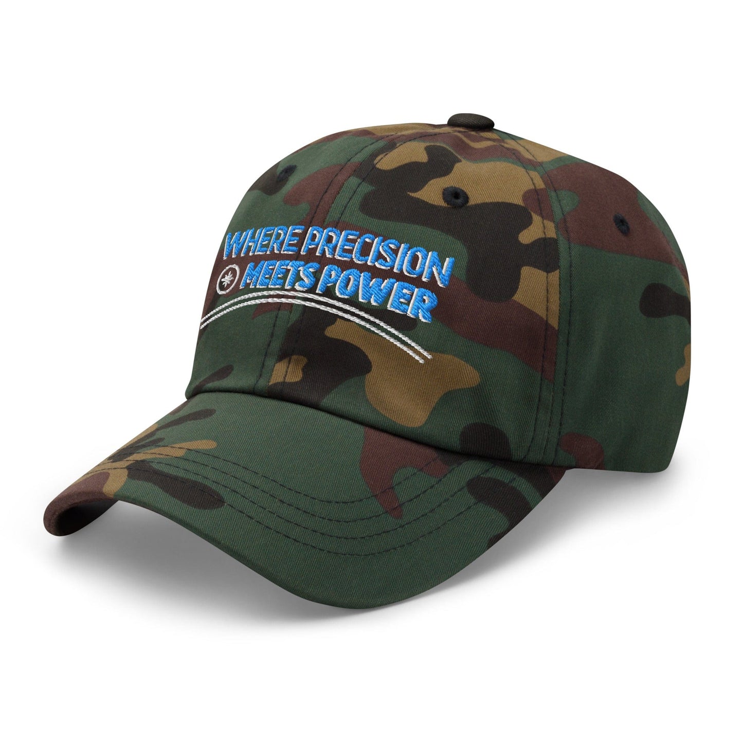 Where Precision Meets Power Embroidered Golf Cap - Funny Golf Tee by Swing Epic