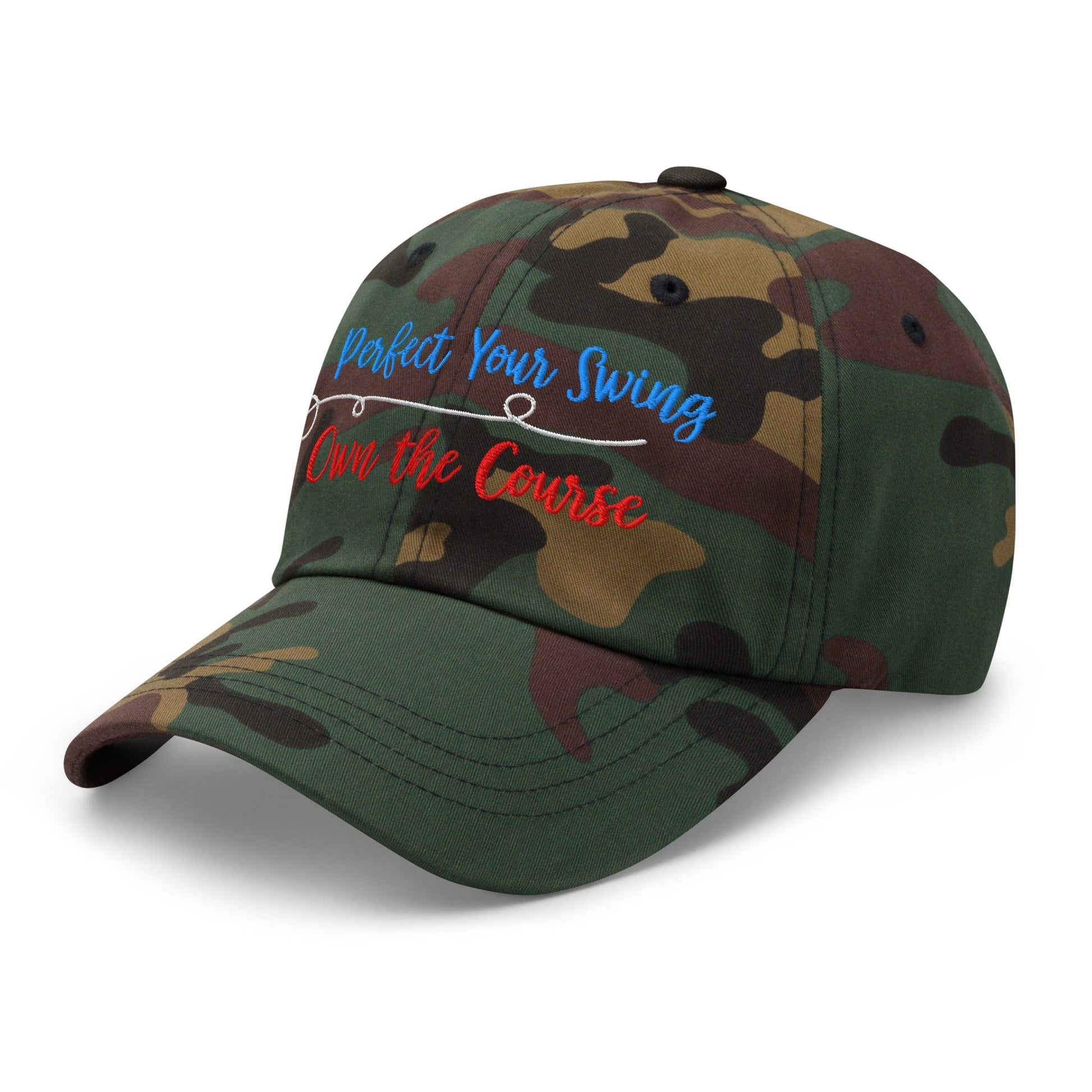 Perfect Your Swing Own the Course Embroidered Golf Cap - Funny Golf Tee by Swing Epic