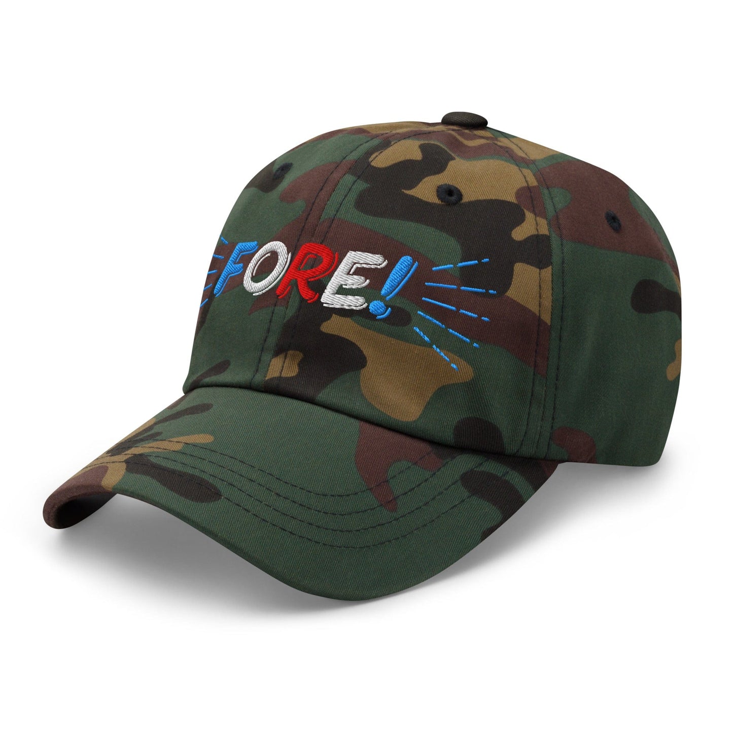 FORE! Quirky Embroidered Golf Cap - Funny Golf Tee by Swing Epic