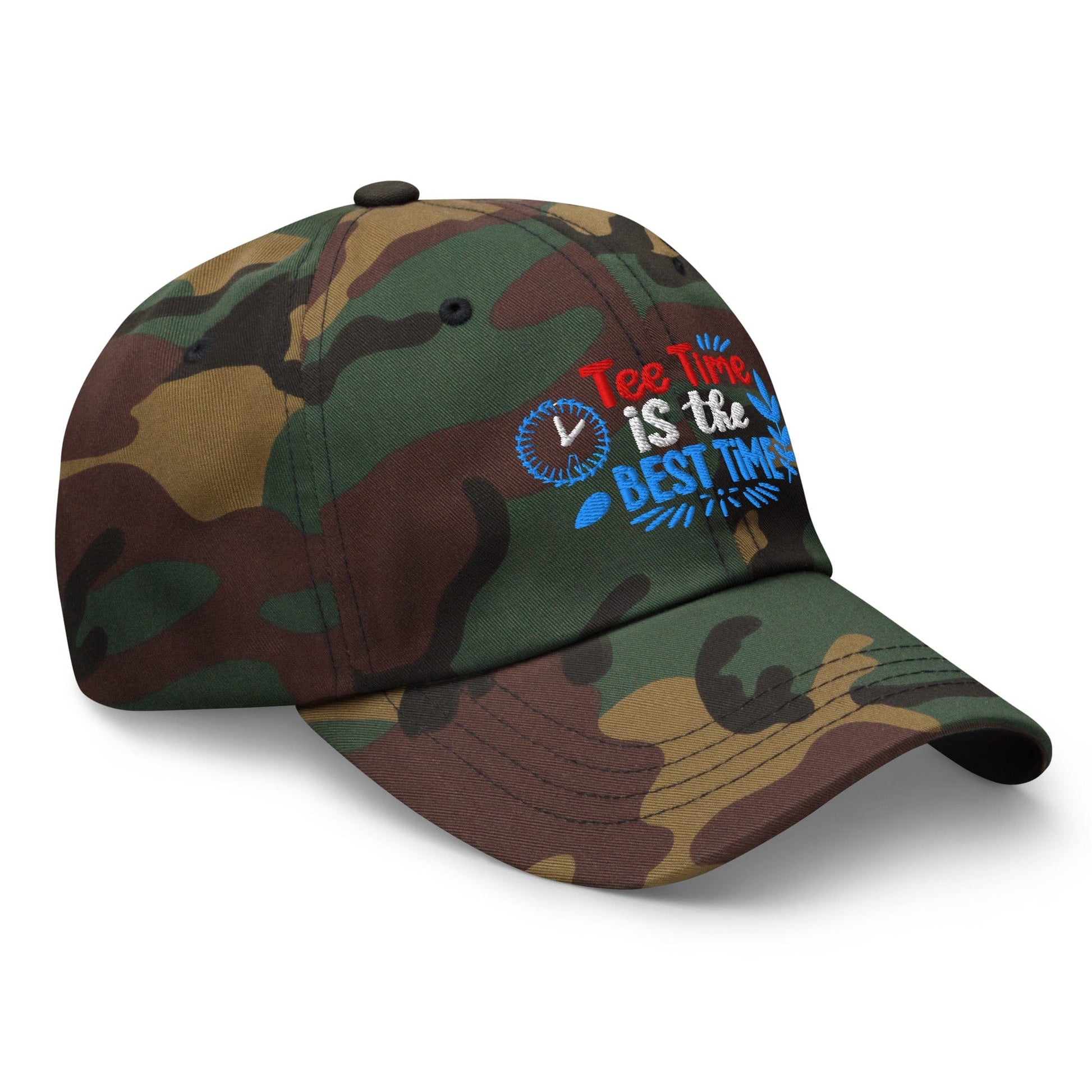 Tee Time is the Best Time Embroidered Golf Cap - Funny Golf Tee by Swing Epic