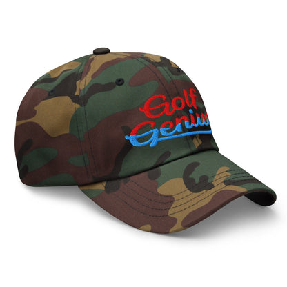 Golf Genius Quirky Fun Spirit Embroidered Golf Cap - Funny Golf Tee by Swing Epic