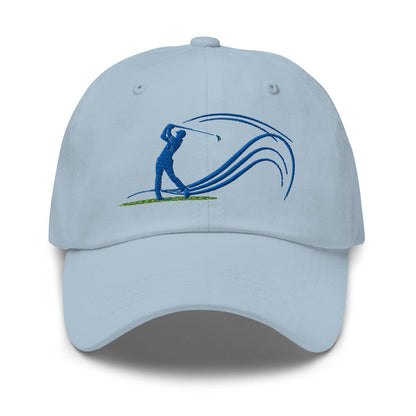 Swing Into Action Dynamic Design Embroidered Golf Cap - Funny Golf Tee by Swing Epic