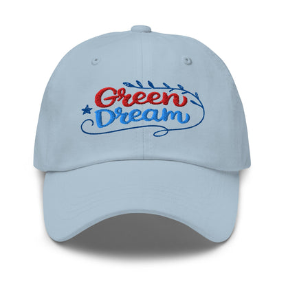 Green Dream Stars and Leaves Fun Embroidered Golf Cap - Funny Golf Tee by Swing Epic
