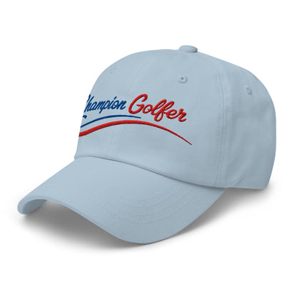 Champion Golfer Sparkling Star Fun Embroidered Golf Cap - Funny Golf Tee by Swing Epic