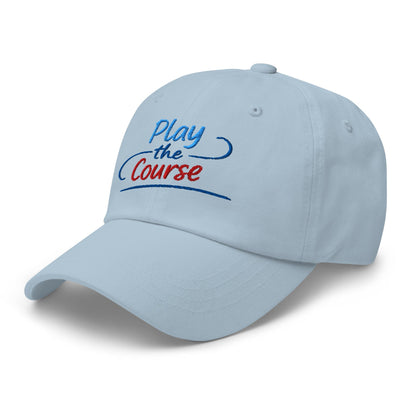Play the Course Fun Spirit Embroidered Golf Cap - Funny Golf Tee by Swing Epic