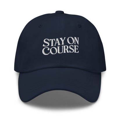 Stay On Course Quirky Fun Embroidered Golf Cap - Funny Golf Tee by Swing Epic