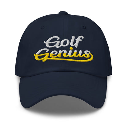 Golf Genius Quirky Fun Spirit Embroidered Golf Cap - Funny Golf Tee by Swing Epic