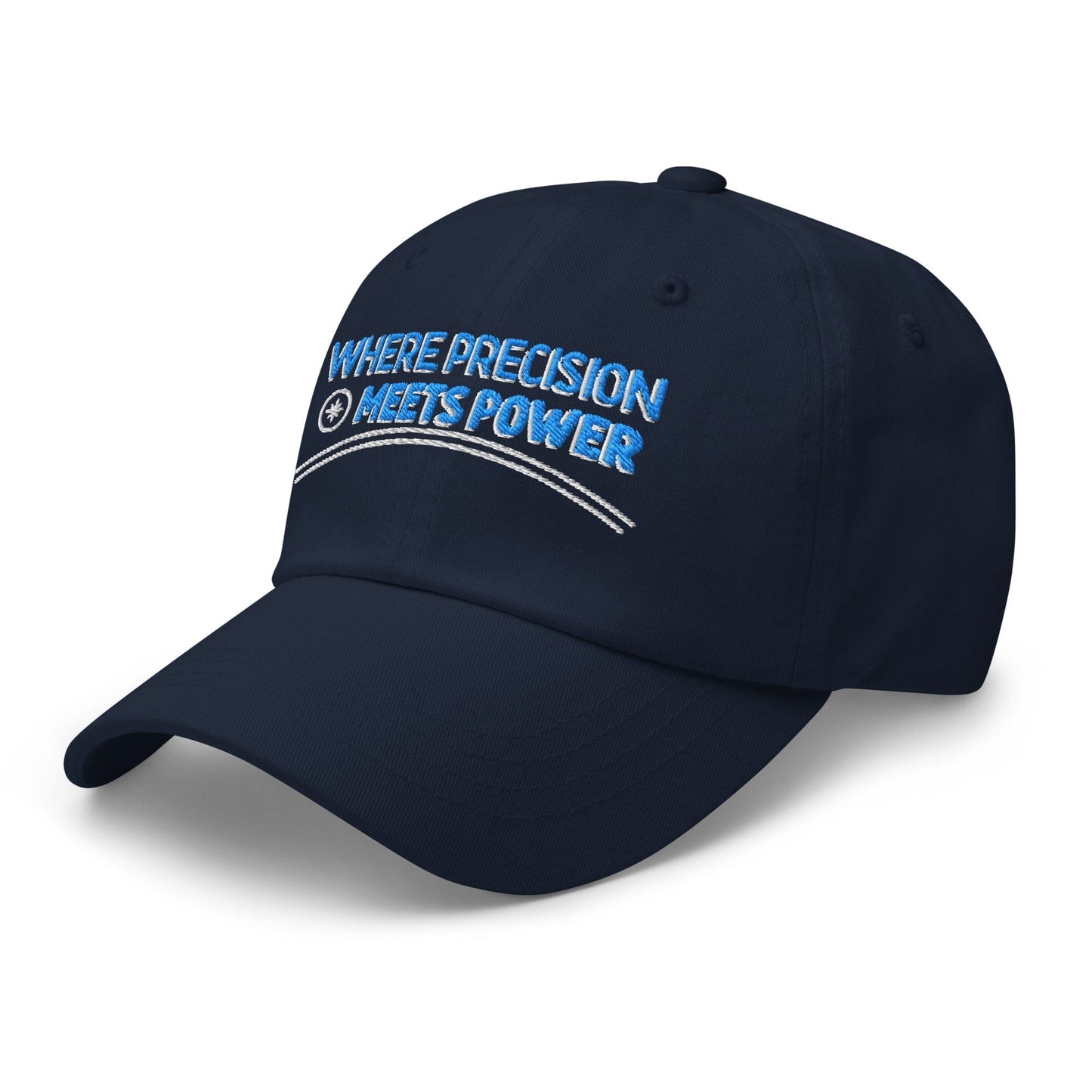 Where Precision Meets Power Embroidered Golf Cap - Funny Golf Tee by Swing Epic