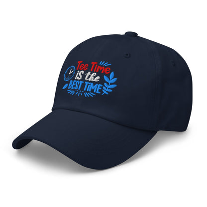 Tee Time is the Best Time Embroidered Golf Cap - Funny Golf Tee by Swing Epic
