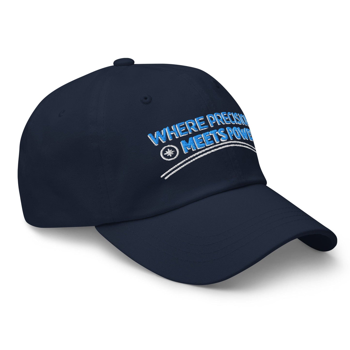 Where Precision Meets Power Embroidered Golf Cap - Funny Golf Tee by Swing Epic
