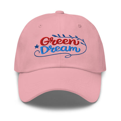 Green Dream Stars and Leaves Fun Embroidered Golf Cap - Funny Golf Tee by Swing Epic