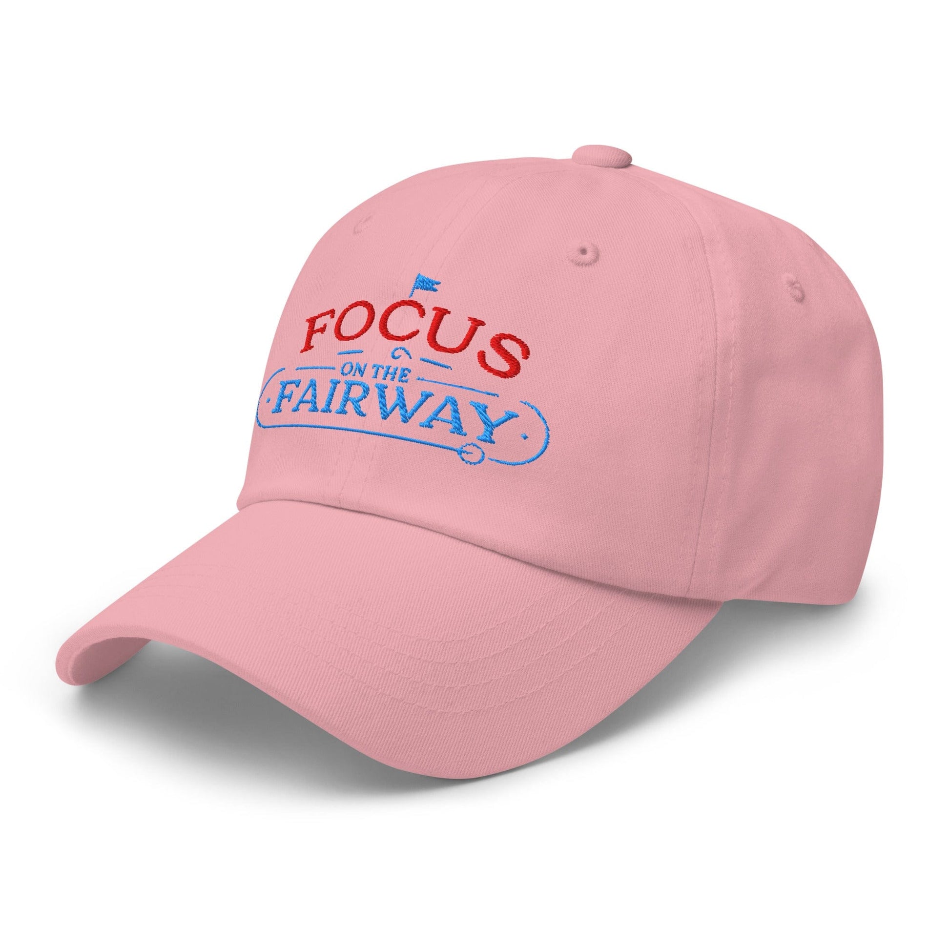 Focus on the Fairway Flag Embroidered Golf Cap - Funny Golf Tee by Swing Epic