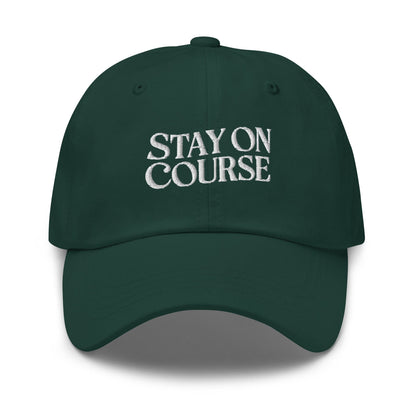 Stay On Course Quirky Fun Embroidered Golf Cap - Funny Golf Tee by Swing Epic