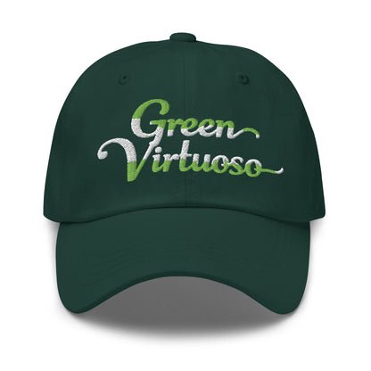Green Virtuoso Engaging Fun Spirit Embroidered Golf Cap - Funny Golf Tee by Swing Epic