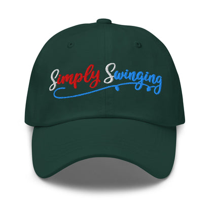 Simply Swinging Quirky Fun Embroidered Golf Cap - Funny Golf Tee by Swing Epic