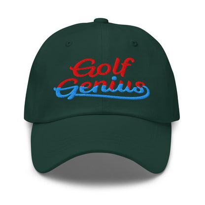 Golf Genius Quirky Fun Spirit Embroidered Golf Cap - Funny Golf Tee by Swing Epic