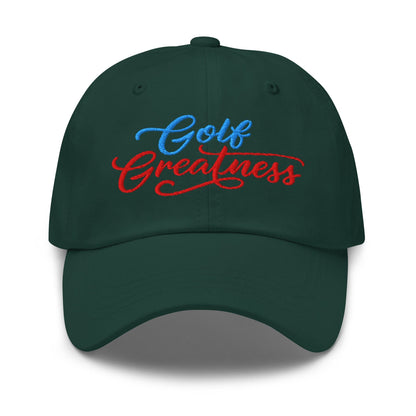 Golf Greatness Embroidered Golf Cap - Funny Golf Tee by Swing Epic