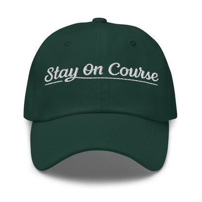 Stay On Course Embroidered Golf Cap - Funny Golf Tee by Swing Epic