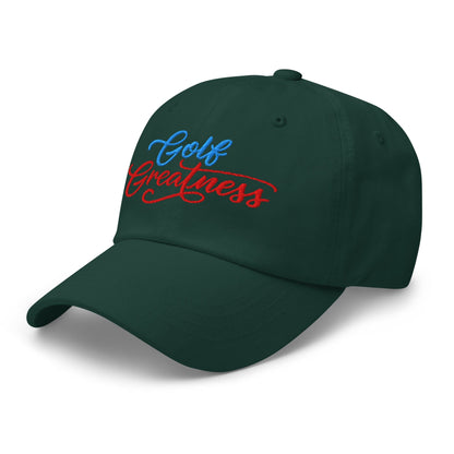 Golf Greatness Embroidered Golf Cap - Funny Golf Tee by Swing Epic